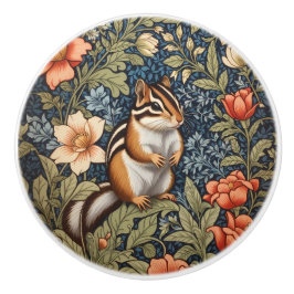 Cute Chipmunk William Morris Inspired Floral