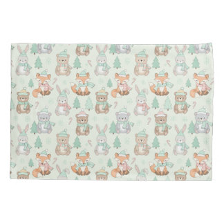 Cute Christmas Animals Seamless Pattern