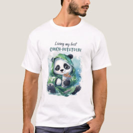 Cute Couch-Potato Panda Camiseta Engraçada