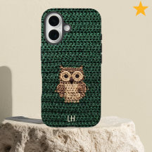 Cute Cozy Crochet Owl Yarn Custom Name Initials