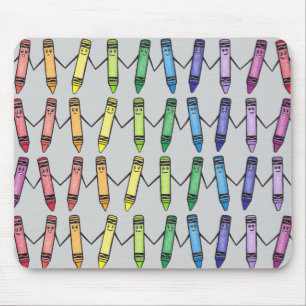 Cute Crayon Pals Mousepad