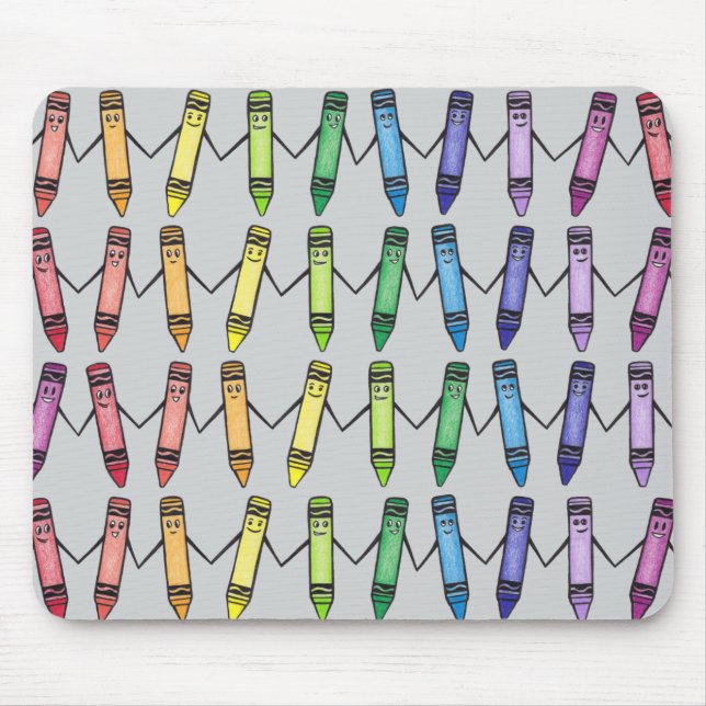 Cute Crayon Pals Mousepad (Frente)