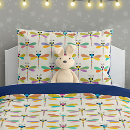 Cute Dragonfly Pattern on Cream