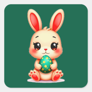 Cute Easter Bunny – Kawaii Rabbit with Autocolante
