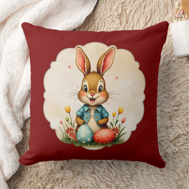 Cute Easter Bunny – Soft Frame - almofada (Cobertor)