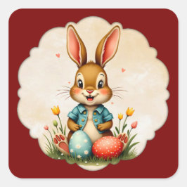 Cute Easter Bunny – Soft Frame - Autocolante