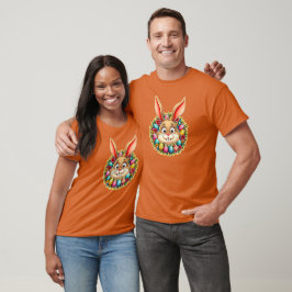 Cute Easter Bunny – Spring Flowers - camiseta