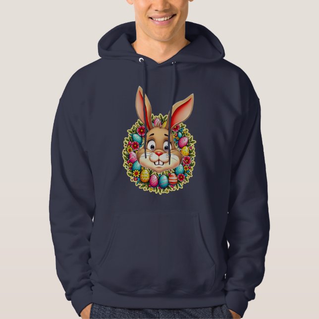 Cute Easter Bunny – Spring Flowers moletom (Frente)