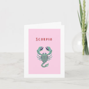 Cute Escorpião, zodíaco, signo do zodíaco Cartão