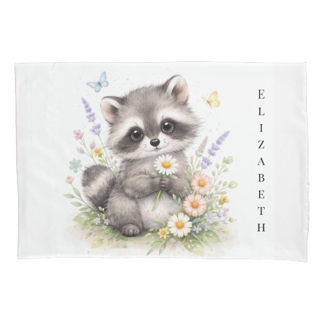 Cute Forest Baby Raccoon Baby Shower Gift (Frente)