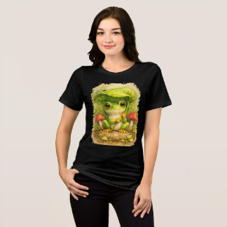 Cute Frog Umbrella T-Shirt Kawaii Nature