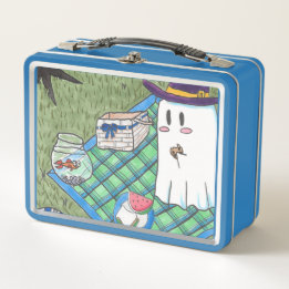 Cute Ghost Kurt Spoopyton Metal Lunchbox