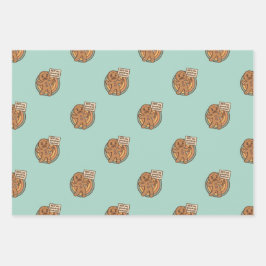 Cute Gingy Gingerbread Christmas Wrapping Paper