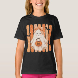 Cute Halloween Ghost Girls T-Shirt