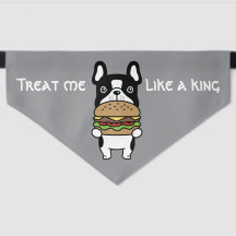 Cute Hamburger King French Bulldog Pet Bandana