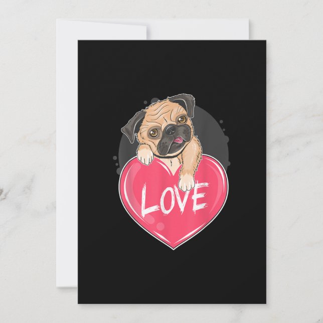 Cute I Steal Heart Pug | Presente no Dia dos Namor (Frente)