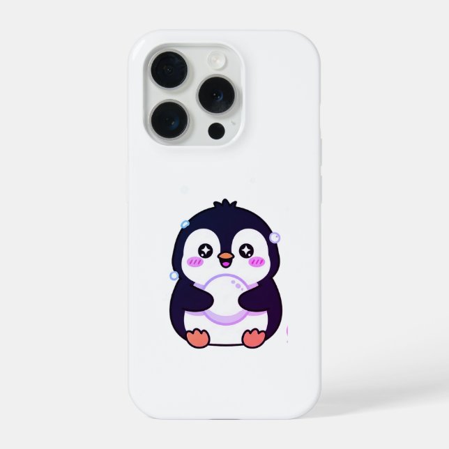 Cute Kawaii Penguin Winter Phone Case (Verso)