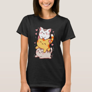 Cute Kitten Camiseta Romântica Kitty Divertida Gat