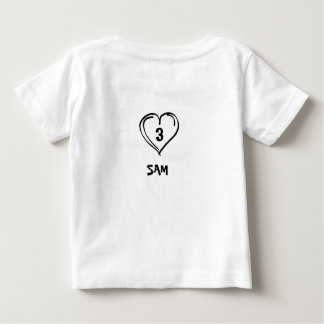 Cute Mãe & Pai Coração – Camiseta de Bebê com Nome