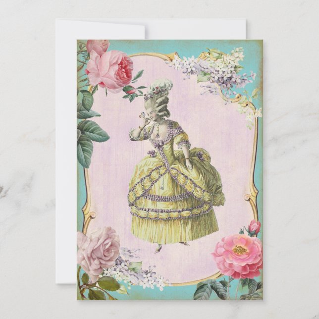 Cute Marie Antoinette - Convites (Frente)