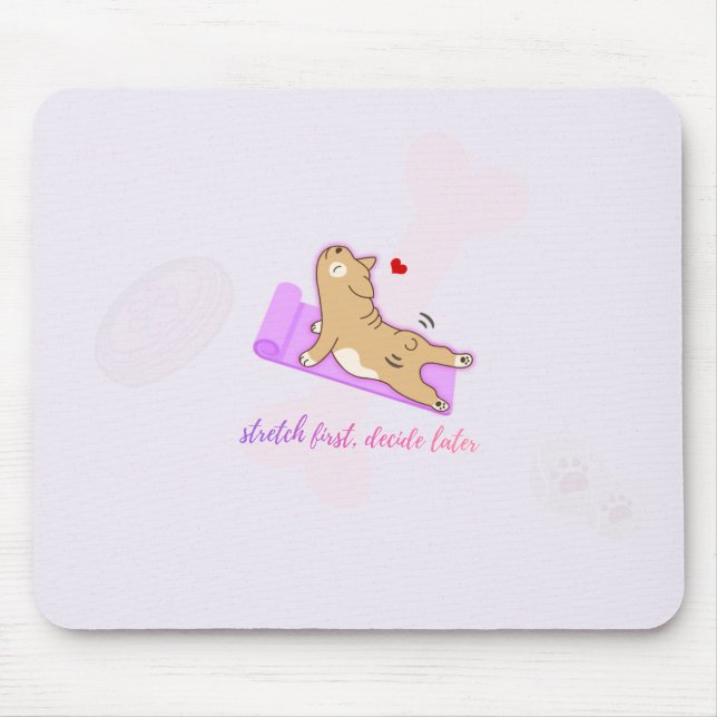 Cute Mouse Pad de Cachorro | Decoração de Auto-Cui (Frente)