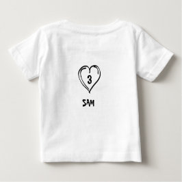 Cute Mum & Dad Heart – Custom Name Baby T-Shirt