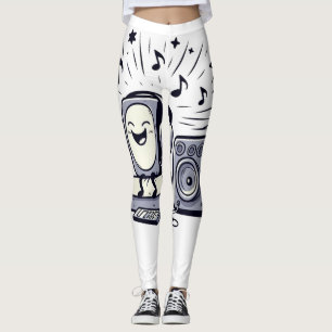 Cute Music Lover – Fun Cartoon Workout Leggings