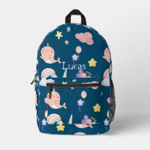 Cute Narwhal Fish Unicorn Rainbow sea Girl Pattern