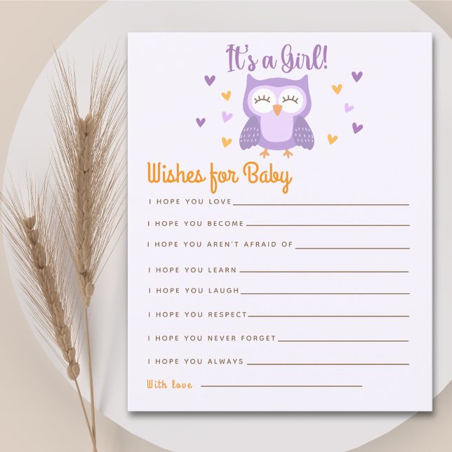 Cute Owl Baby Shower Girl  Boho Style (Criador carregado)