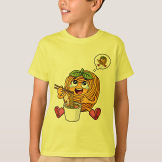Cute Pasta Polo Eating Noodles T-Shirt