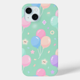 Cute pastel green with balloons Case-Mate 