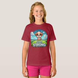 Cute Permanece Forte Camiseta Para Crianças