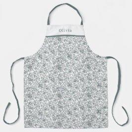 Cute Personalised Floral Botanical Pattern Apron