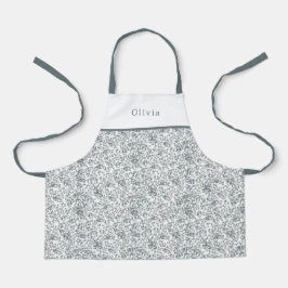Cute Personalised Floral Botanical Pattern Apron