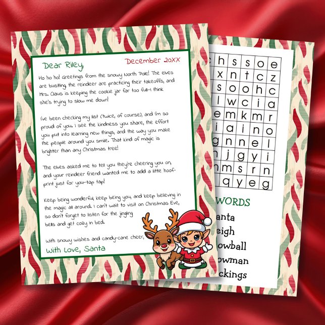 Cute Personalized Letter from Santa | Word Search (Criador carregado)