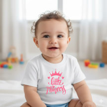 Cute Pink Crown Little Princess Baby T-Shirt