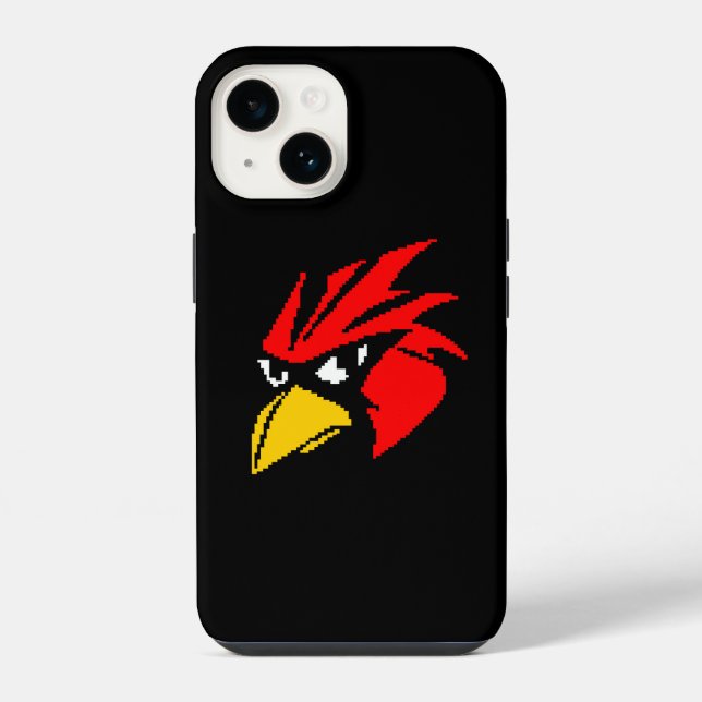 Cute pixeled bird face drawstring bag hand sanitiz (Verso)