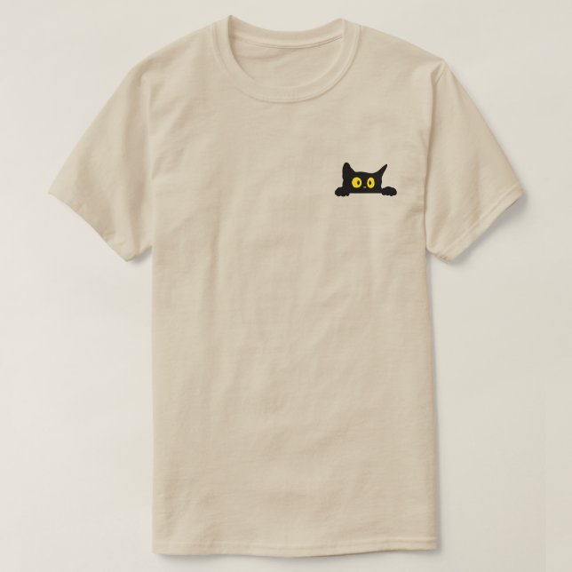 Cute Pocket Cat T-Shirt | Funny Kitten Peeking  (Frente do Design)
