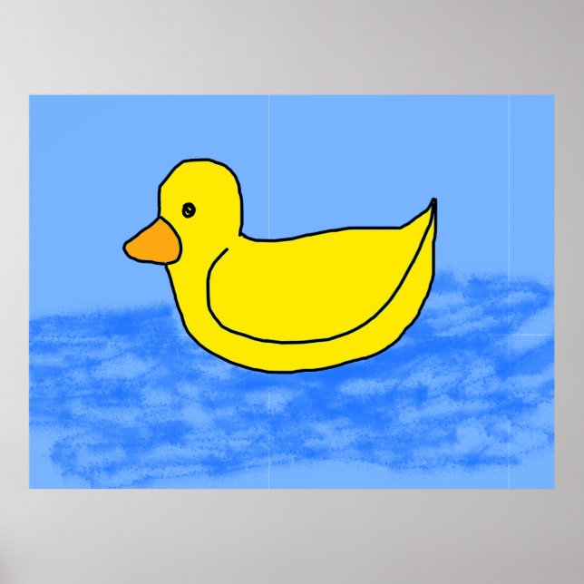 Cute Poster de Anime de Pipoca Amarela do Patinho  (Frente)