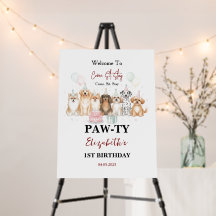 Cute Puppy Dog Boy 1st Birthday | Pawty Time First