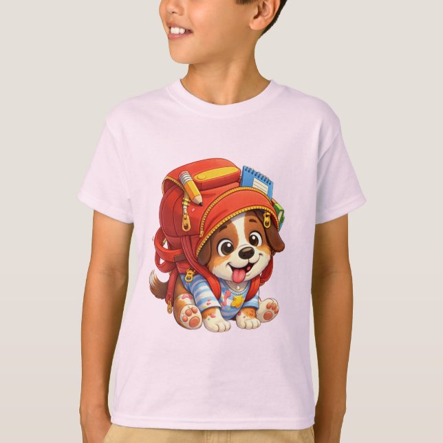 Cute Puppy Toddler Birthday T-Shirt (Frente)
