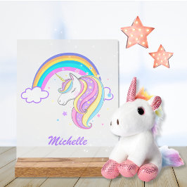 Cute Rainbow Unicorn Girl Script Whimsical