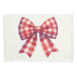 Cute Red and Cream Gingham Bow