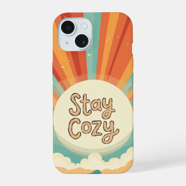 Cute Retro	Capinha de Telefone Limpa | Fique aconc (Verso)