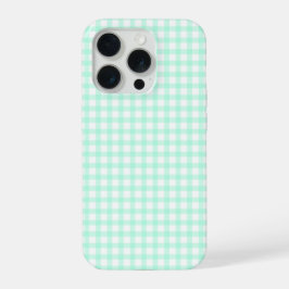 Cute Retro Sea Green Gingham Plaid pattern