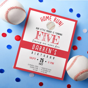 Cute Rookie Baseball Budget Birthday Convidar