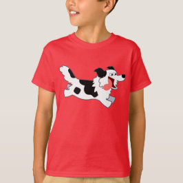 Cute Runon Border Collie Kids T-Shirt