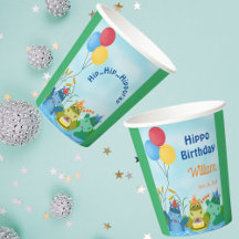 Cute Safari Hippo Birthday