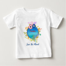 Cute Salve O Planeta Bebê T-Shirt