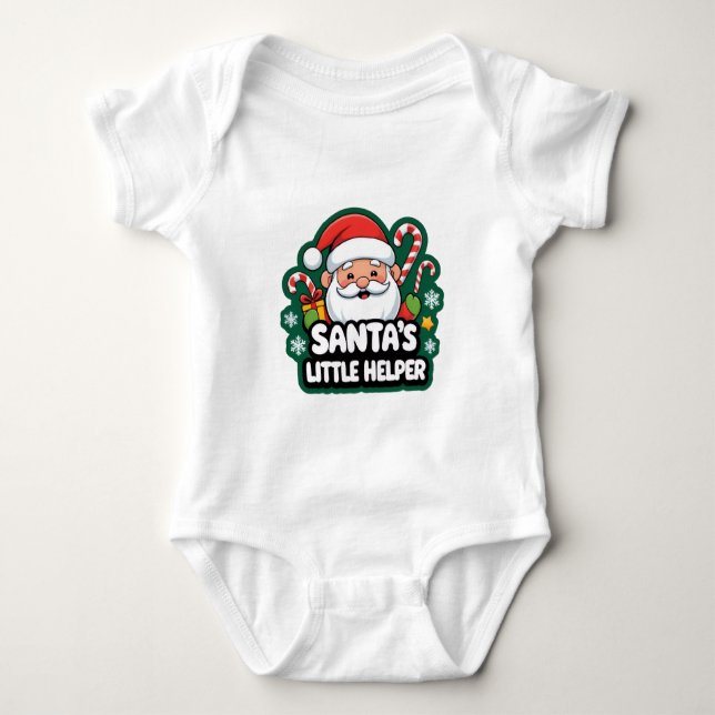 Cute Santa Claus Christmas T-Shirt for Boys & Girl (Frente)